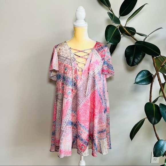 Show Me Your Mumu Kylie lace up bandana print dress - Picture 2 of 6